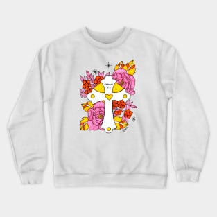 Floral Cross Crewneck Sweatshirt